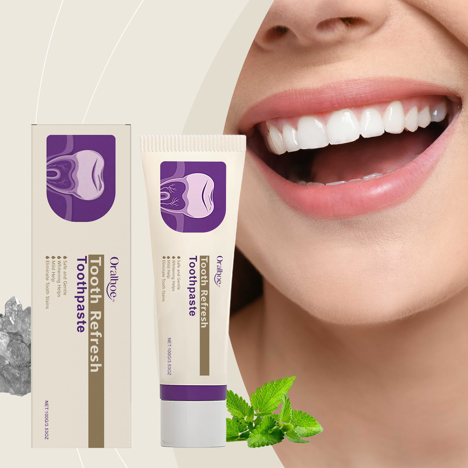 Teeth Whitening Toothpaste - Teeth Refresh Toothpaste Whitening Freshen Breath