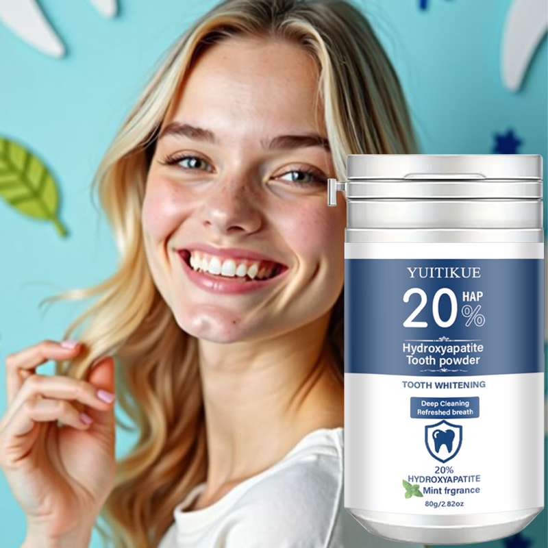 Teeth Whitening Flash - Yuitikue 20% Hydroxyapatite Tooth Powder, Mint