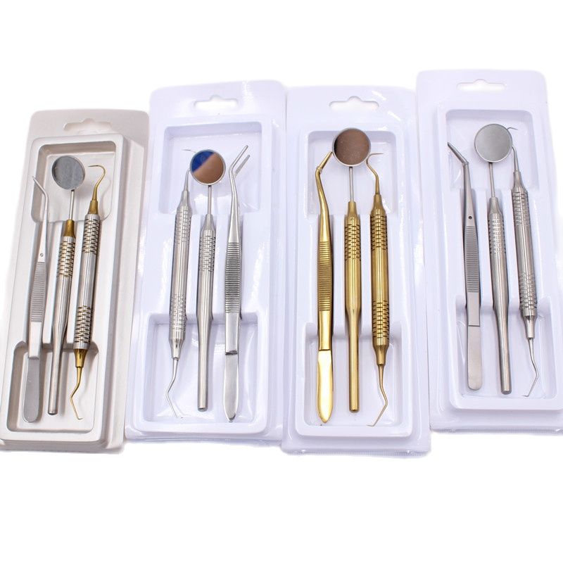 Teeth Whitening Session - 3pcs/pack Stainless Steel Dental Tools Kit