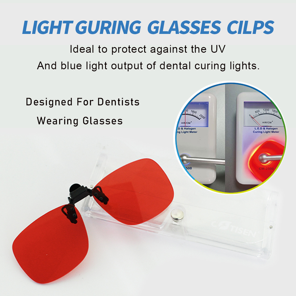 Teeth Whitening Uv Light - Dental Equipment UV Clip Glasses Orange