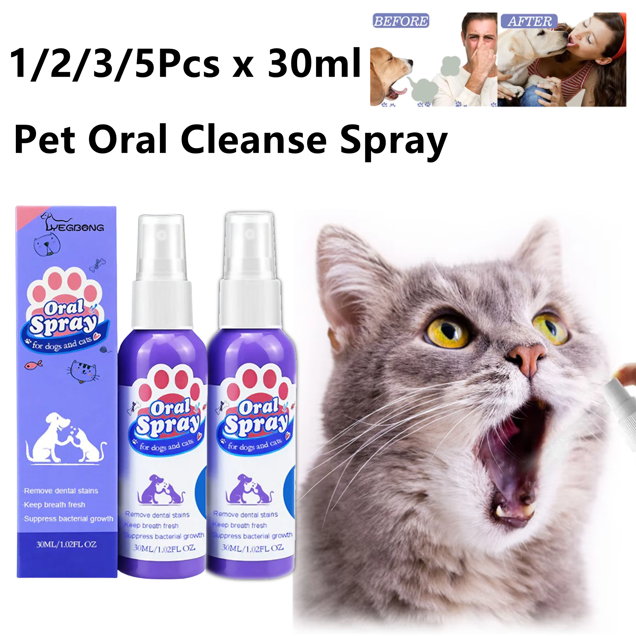 Colgate Whitening Teeth - Pet Oral Cleaning Spray Mouth Fresh