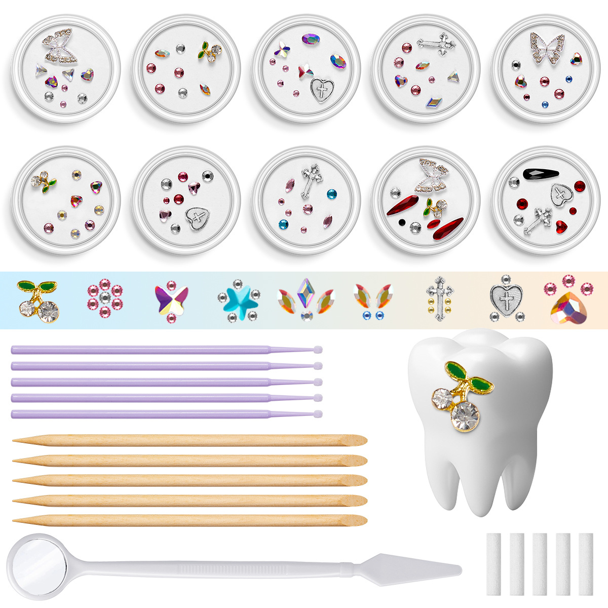 1 Set Fashion Professional Too – Tooth Gem Kit recenzja i cena