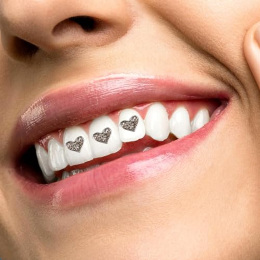 Heart Rhinestone Teeth Jewelry – Tooth Gem Kit recenzja i cena