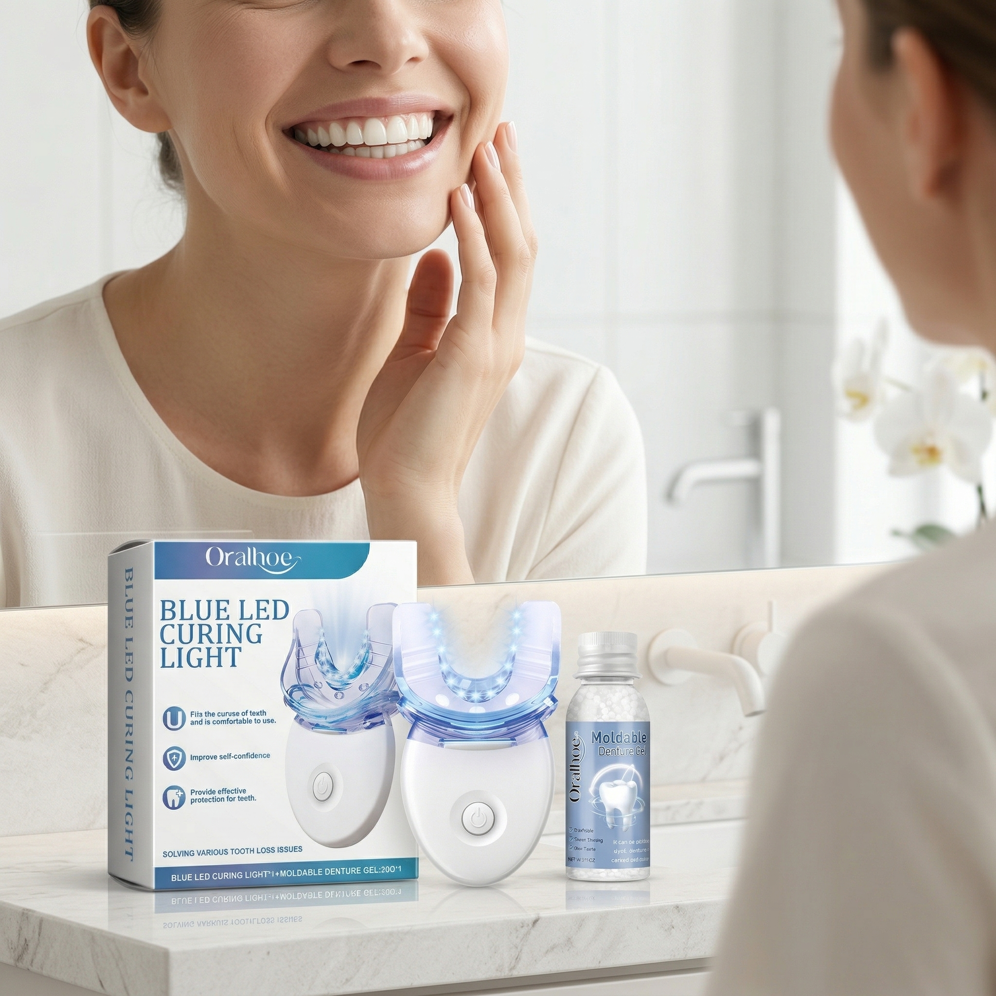 Oralhoe Dental Care Kit Produc – Teeth Whitening Uv Light recenzja i cena