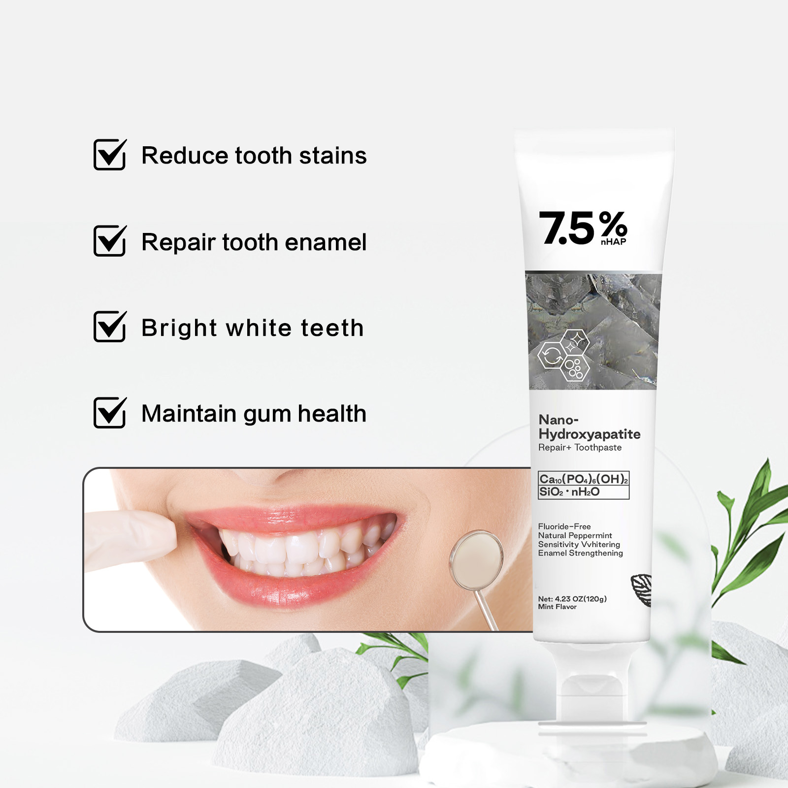 Nano Hydroxyapatite Toothpaste – Teeth Whitening Toothpaste recenzja i cena