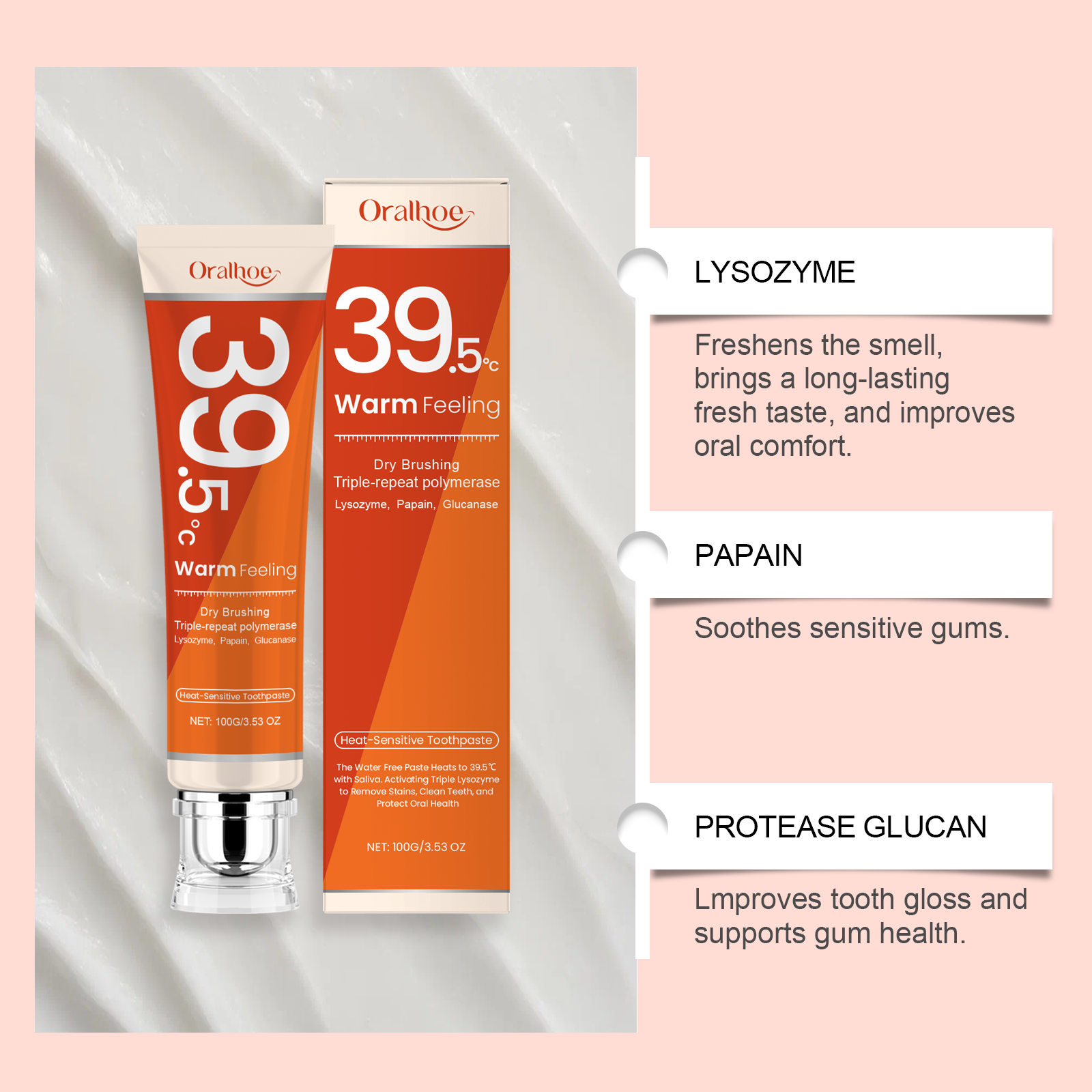 ORALHOE Heat-Sensitive Toothpa – Teeth Whitening Enzymes recenzja i cena