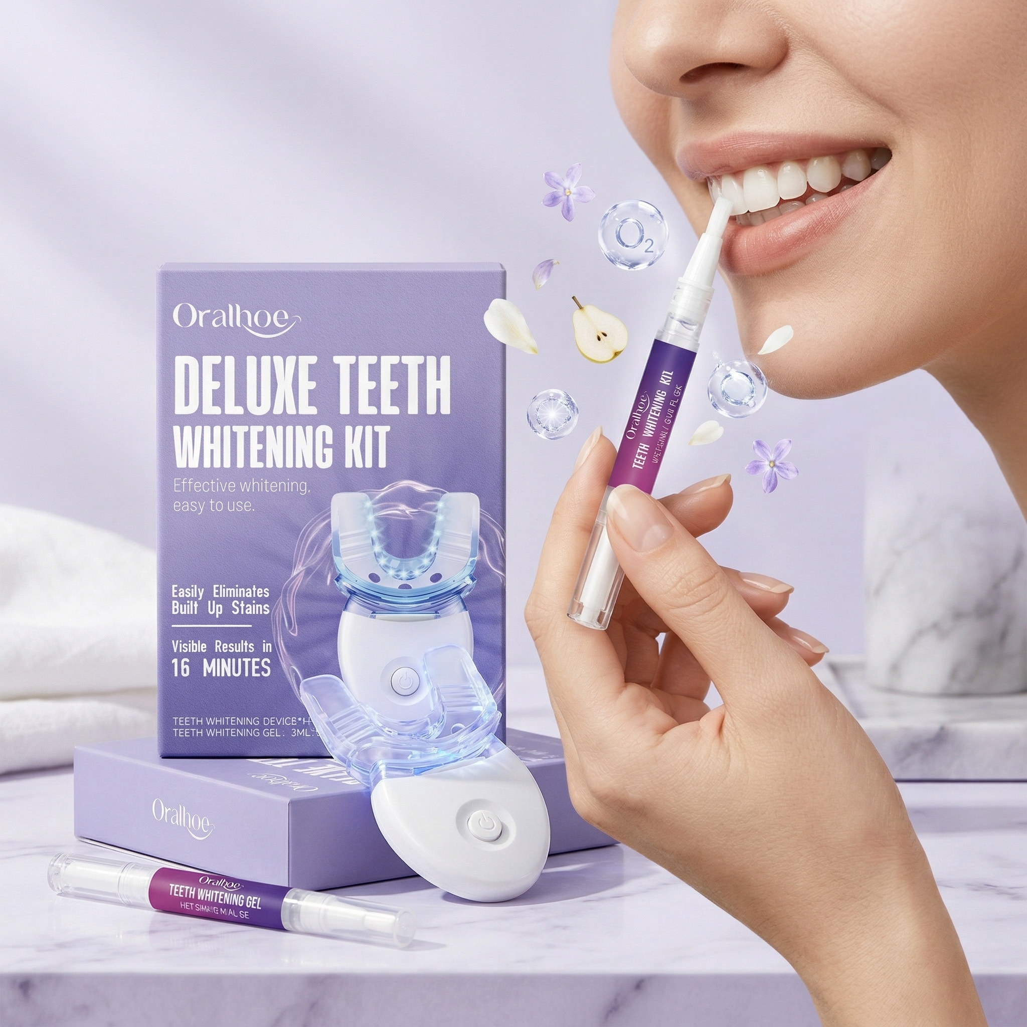 Oralhoe Teeth Care Set Oral Hy – Teeth Whitening Uv Light recenzja i cena
