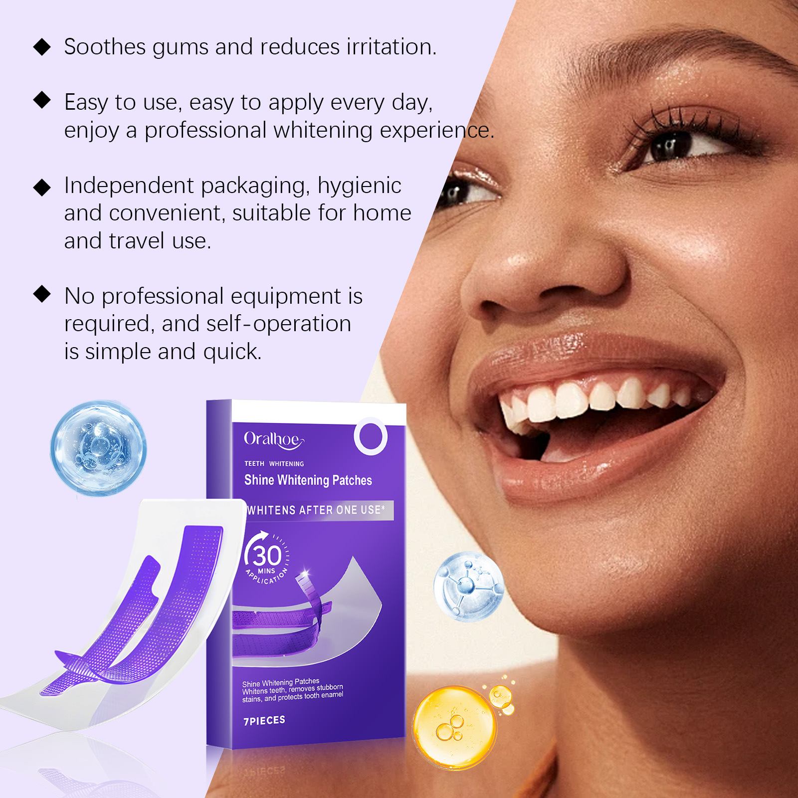 Purple Teeth Whitening Strips  – Teeth Whitening Flash recenzja i cena