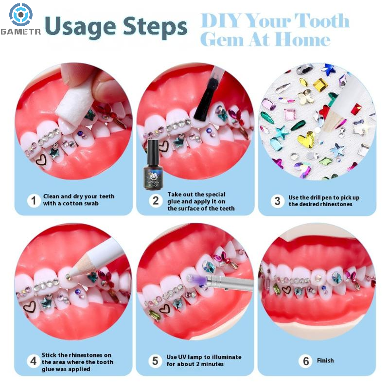 1 Set Dental Tooth Gems Crysta – Tooth Gem Kit recenzja i cena