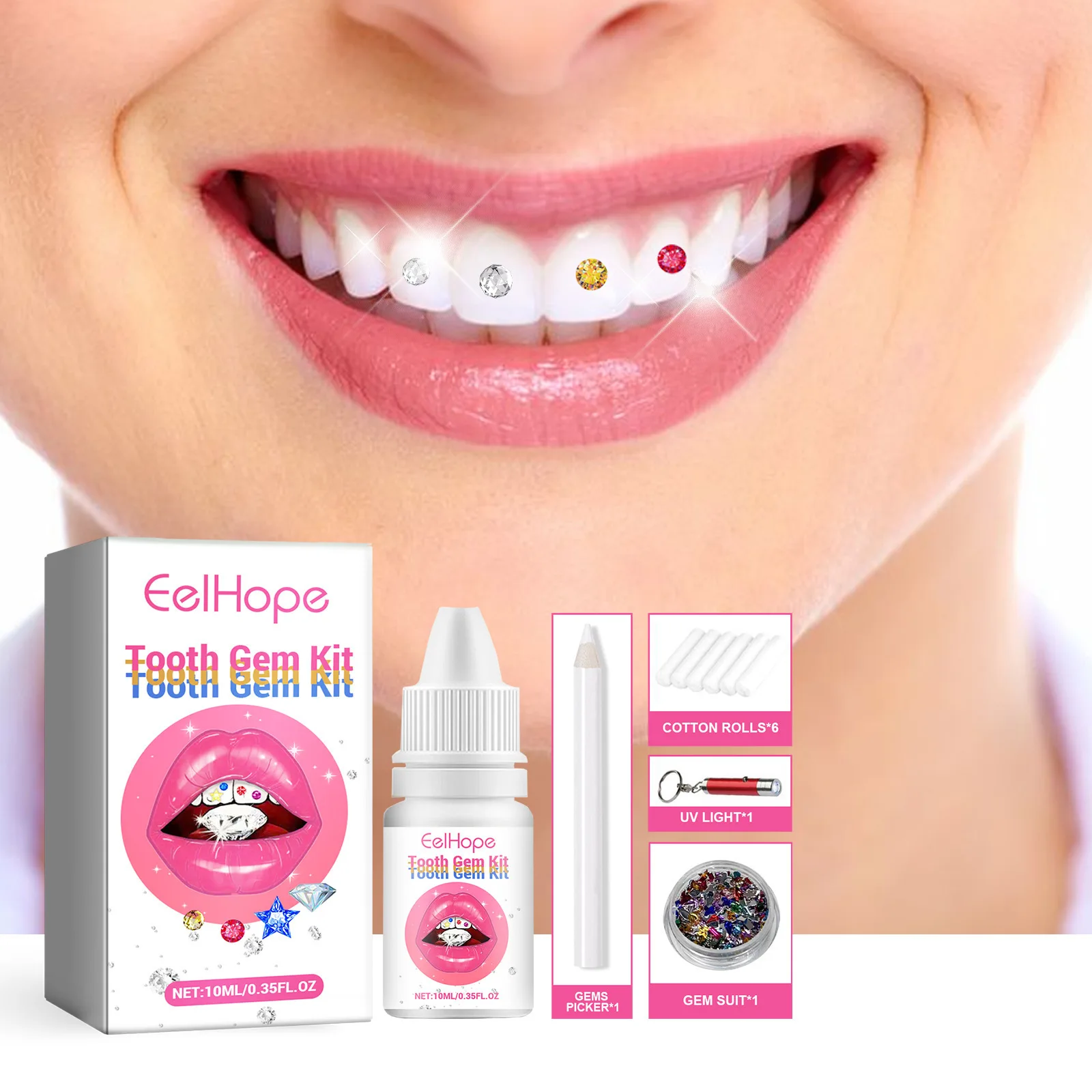 Tooth Jewelry Kit DIY Clear Pr – Tooth Gem Kit recenzja i cena