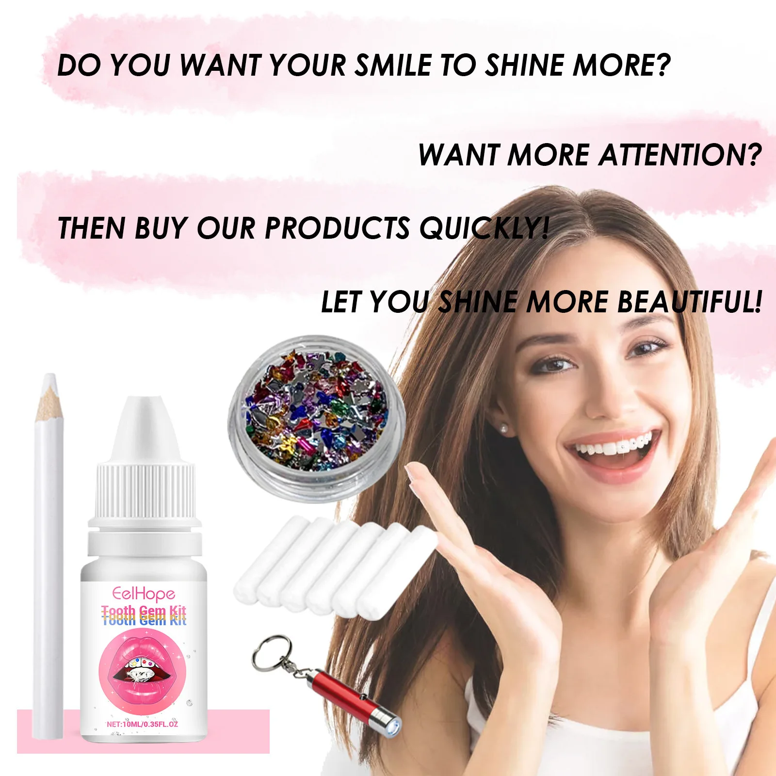Tooth Jewelry Kit DIY Clear Pr – Tooth Gem Kit recenzja i cena