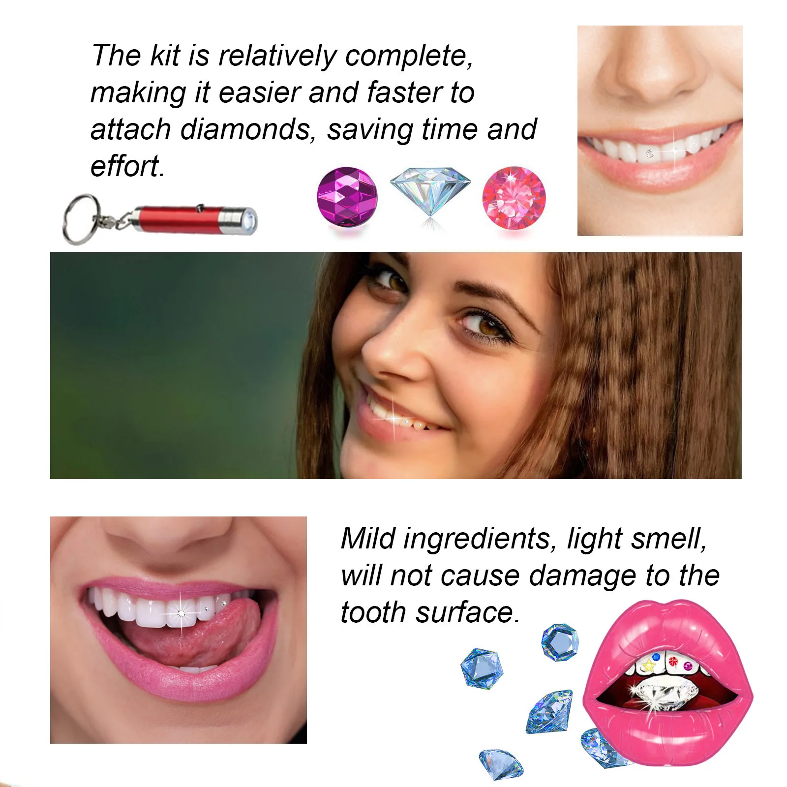 Tooth Jewelry Kit DIY Clear Pr – Tooth Gem Kit recenzja i cena