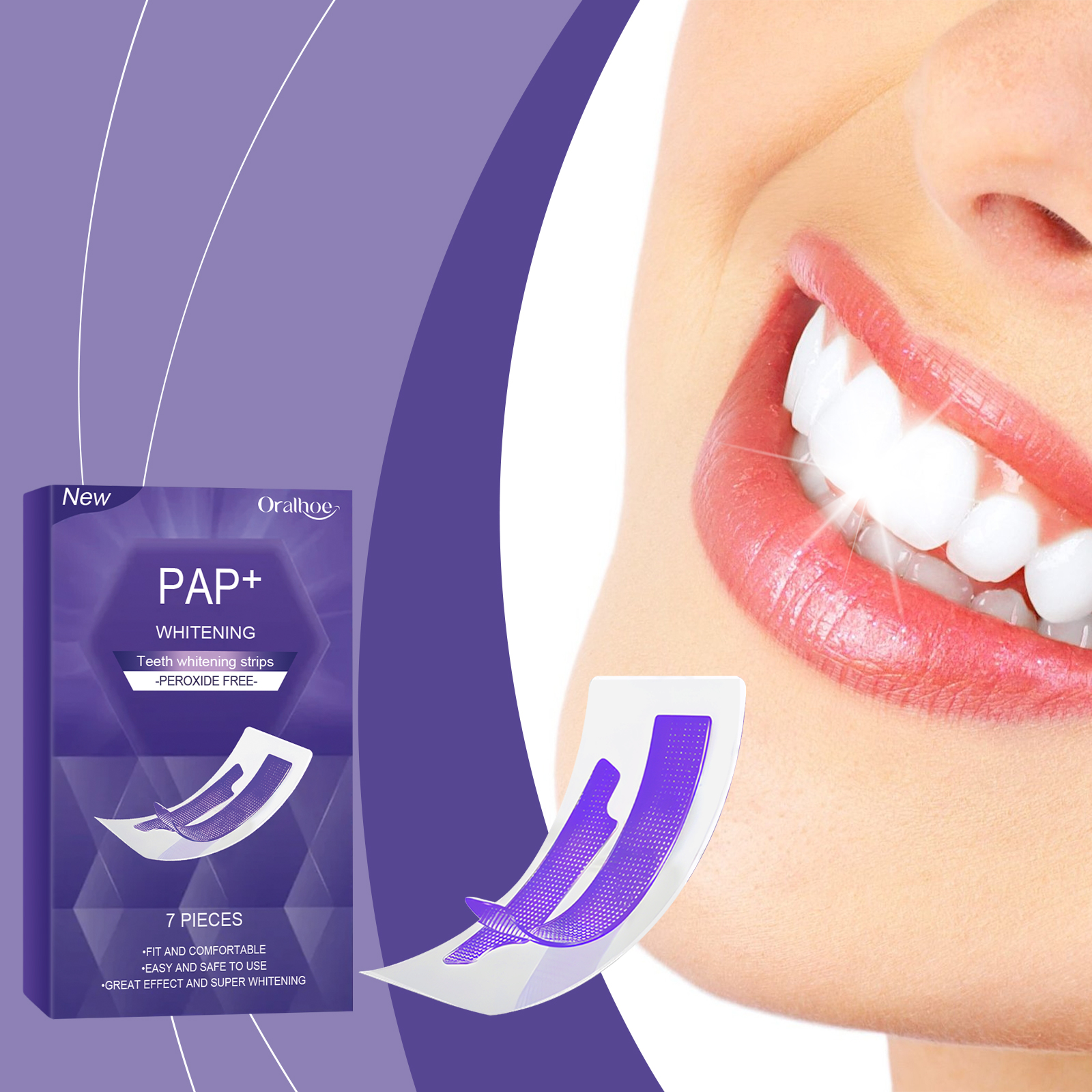 Purple Teeth Whitening Strips  – Teeth Whitening Toothpaste recenzja i cena