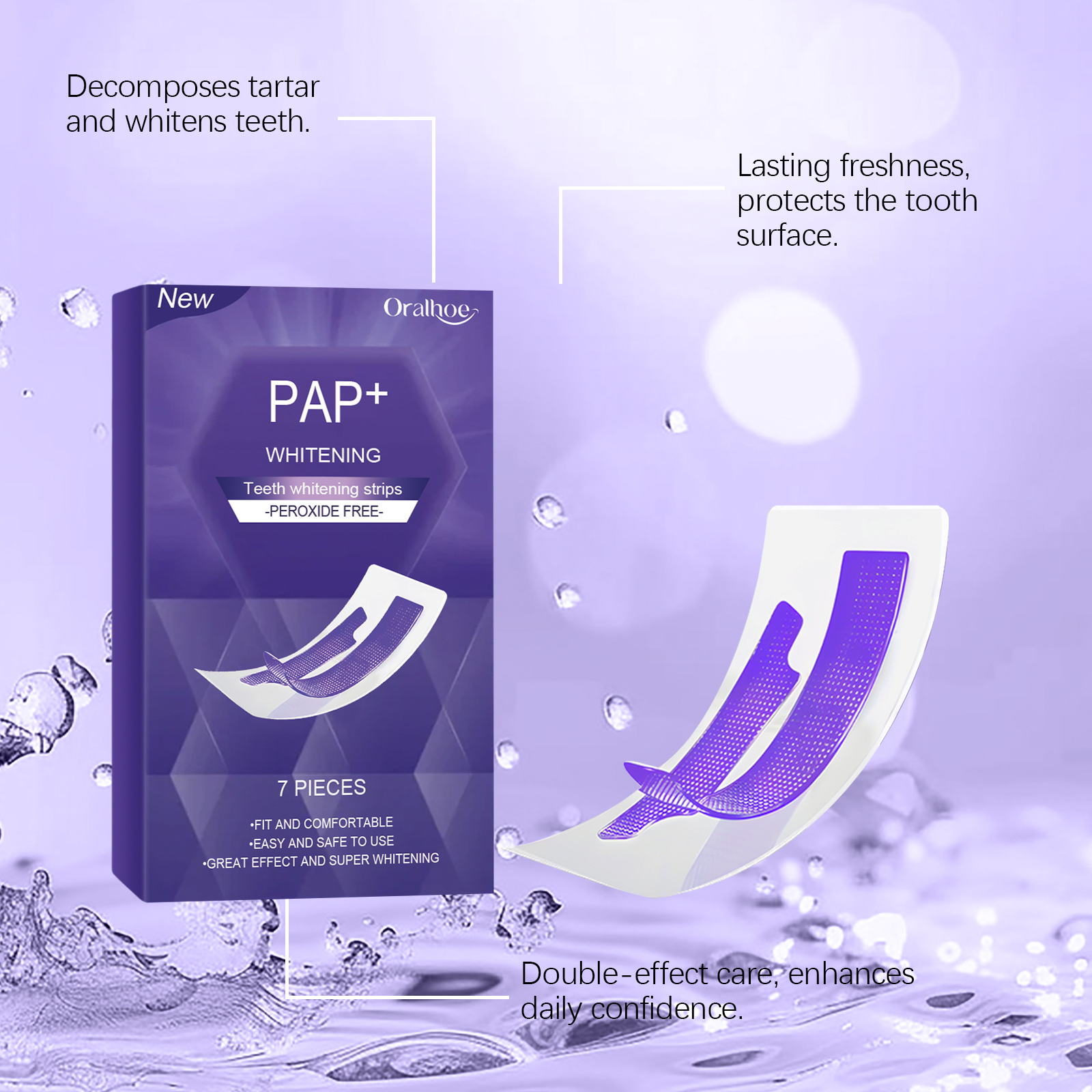 Purple Teeth Whitening Strips  – Teeth Whitening Toothpaste recenzja i cena