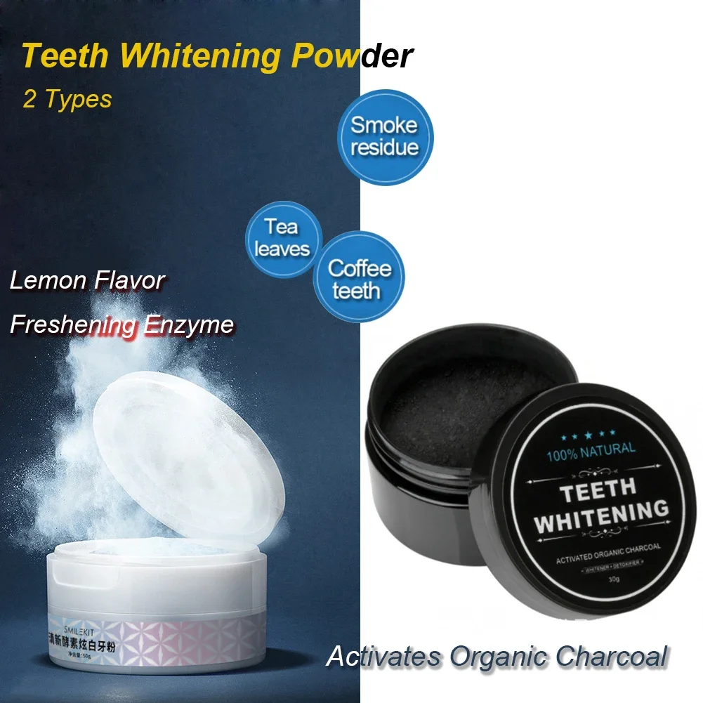 2 Types Teeth Whitening Powder – Teeth Whitening Enzymes recenzja i cena