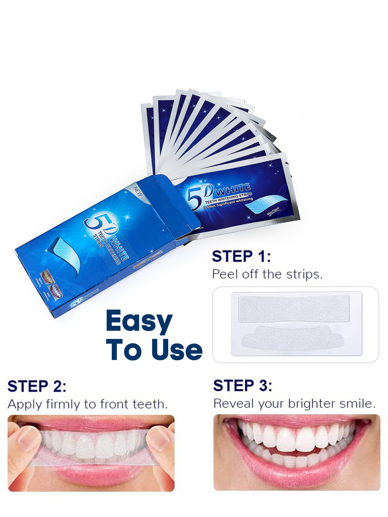 Teeth Whitening Strip 5D 9D Wh – Teeth Whitening At Home Kit recenzja i cena
