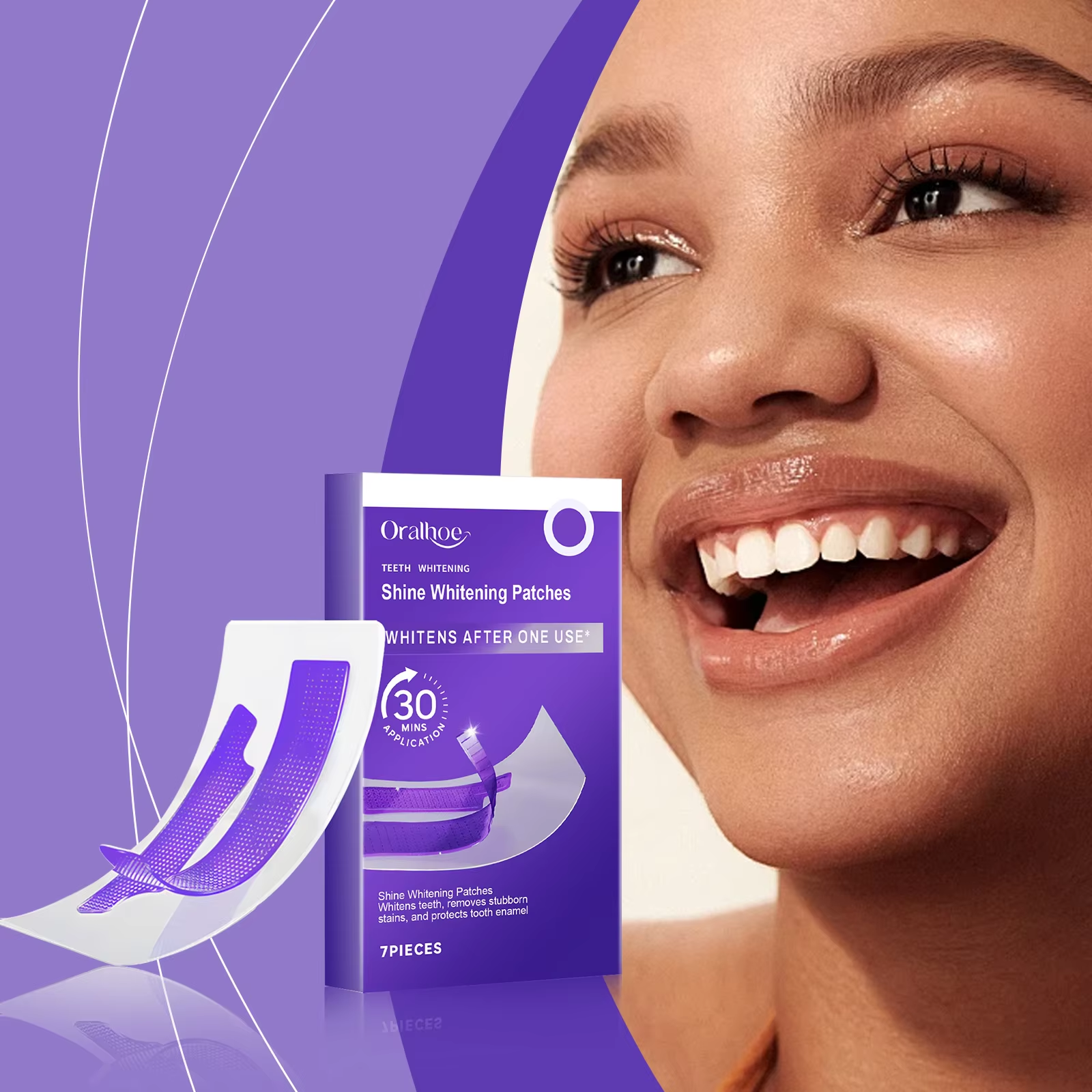 Purple Teeth Whitening Strips  – Teeth Whitening Flash recenzja i cena