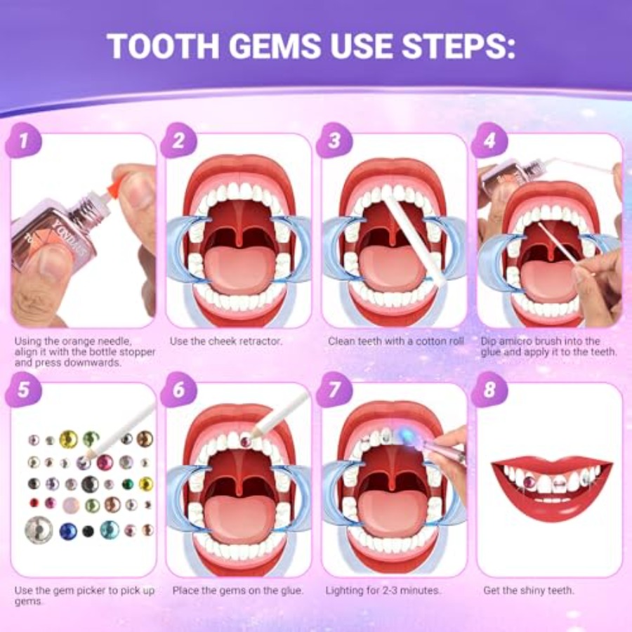 Tooth Gem Kit for Women Men -  – Tooth Gem Kit recenzja i cena